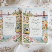 水彩リスボン結婚ズ 招待状