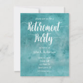 水彩リタイアメントパーティの招待状 招待状 (正面)