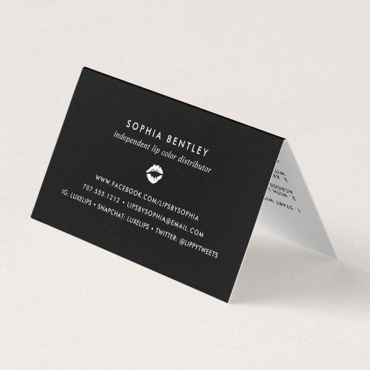 水彩リッププロダクト販売代理店のヒントとトリック 名刺 (裏面)