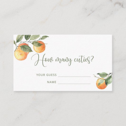 水彩リトルかわいこちゃんは何個のかわいこちゃんを囲むかを推測 エンクロージャーカード (正面)