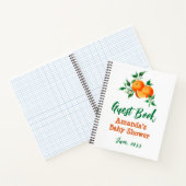 水彩リトルかわいこちゃんオレンジベビーシャワーゲスト ノートブック (内部)