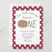 水彩リトルかわいこちゃんパイ子供の誕生日 招待状 (正面)