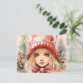 水彩リトルウィンター妖精 シーズンポストカード (スタンド正面)