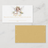 水彩リトルエンジェルベビーおむつラッフル エンクロージャーカード (正面/裏面)