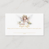 水彩リトルエンジェルベビーおむつラッフル エンクロージャーカード (正面)