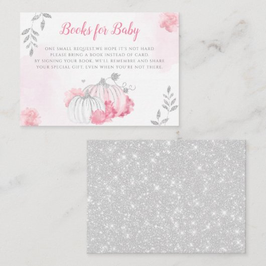 水彩リトルカボチャバラ金ゴールドブックベビー エンクロージャーカード (正面/裏面)