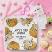 水彩リトルカボチャ秋ベビーシャワー ペーパープレート (パーティー)