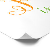 水彩リトルカボチャ秋ベビーシャワー ポスター (角)