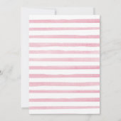 水彩リトルカボチャ赤ちゃんシャワーほこりっぽいバラ 招待状 (裏面)