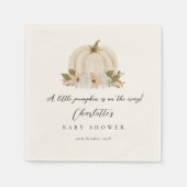 水彩リトルカボチャ赤ちゃんシャワー紙ナプキン スタンダードカクテルナプキン (正面)