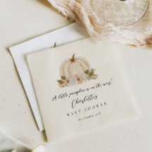 水彩リトルカボチャ赤ちゃんシャワー紙ナプキン