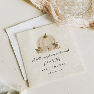 水彩リトルカボチャ赤ちゃんシャワー紙ナプキン スタンダードカクテルナプキン
