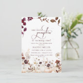 水彩リトルカボチャ | フローラ最初の誕生日 招待状 (スタンド正面)