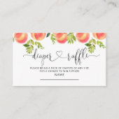 水彩リトルピーチおむつラッフルチケット エンクロージャーカード (正面)