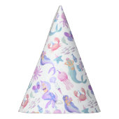 水彩リトルマーメイドマジカルバースデーパーティー パーティーハット (左)