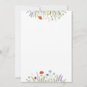 水彩リトルワイルドフラワー結婚ズ 招待状 (裏面)