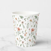 水彩リトルワイルドフラワー1st誕生日の好意 紙コップ (右)