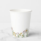 水彩リトルワイルドフラワー1st誕生日 紙コップ (裏面)