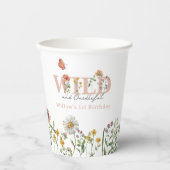 水彩リトルワイルドフラワー1st誕生日 紙コップ (正面)