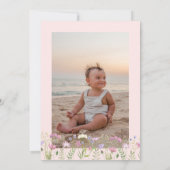 水彩リトルワイルドフラワー2nd誕生日 招待状 (裏面)