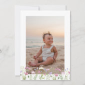 水彩リトルワイルドフラワー2nd誕生日 招待状 (裏面)