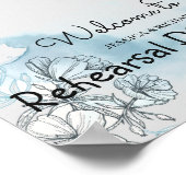 水彩リハーサルディナーウェルカムポスターサイン ポスター (角)