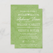 水彩リハーサルディナー招待状 招待状 (正面/裏面)