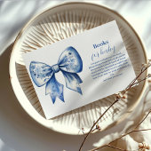 水彩リボンほこりっぽいブルーボウベビー エンクロージャーカード