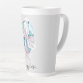 水彩リボン包まれた卵イースター カフェラテマグ (右アングル)