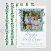 水彩リボン ホリデー カード (正面/裏面)