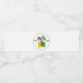 水彩リモンシロライムレモン ペットボトルラベル (シングルラベル)