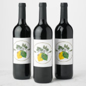 水彩リモンシロライムレモン ワインラベル (ボトル)
