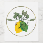 水彩リモンシロライムレモン ワインラベル (シングルラベル)