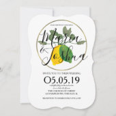 水彩リモンシロライムレモン 招待状 (正面)