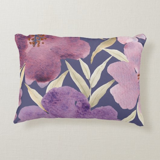 水彩リラス背景 アクセントクッション (裏面)