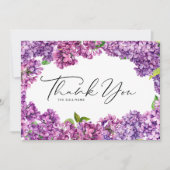 水彩リラックマ フラワー フレーム ボタニカル ウェディング サンキューカード (正面)