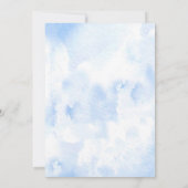 水彩リリーの青 招待状 (裏面)