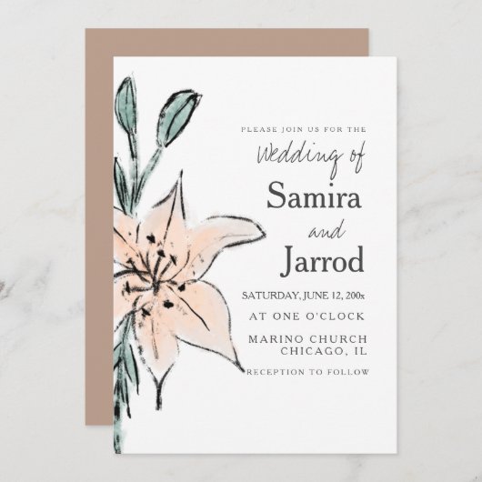 水彩リリーフローララインアートインクスケッチ結婚ズ (正面/裏面)