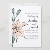 水彩リリーフローララインアートインクズ結婚クラフト (正面)