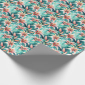 水彩リリー花ギフトラップ ラッピングペーパー (角)