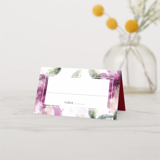 水彩リリー40結婚周年 プレイスカード (正面)