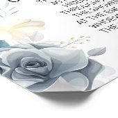 水彩リングリング ブライダルシャワーゲームサイン ポスター (角)