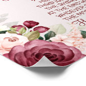 水彩リングリング ブライダルシャワーゲーム看板 ポスター (角)