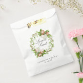 水彩リンゴリース結婚式の引き出物バッグ フェイバーバッグ (封をした状態)