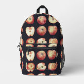 水彩リンゴ プリントバックパック (正面)