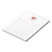 水彩リンゴ |リストのチェックリスト ノートパッド (回転)