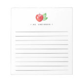 水彩リンゴ |折り線 ノートパッド (正面)