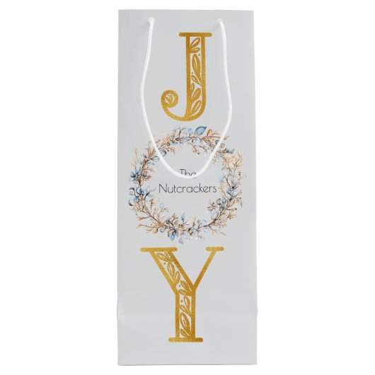 水彩リースくるみ割りクリスマス ワインギフトバッグ (裏面)