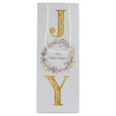 水彩リースくるみ割りクリスマス ワインギフトバッグ (正面)