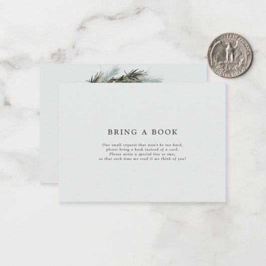 水彩リースの赤ちゃんシャワーが本を持ってくる ノートカード (正面/裏面インサイチュ)